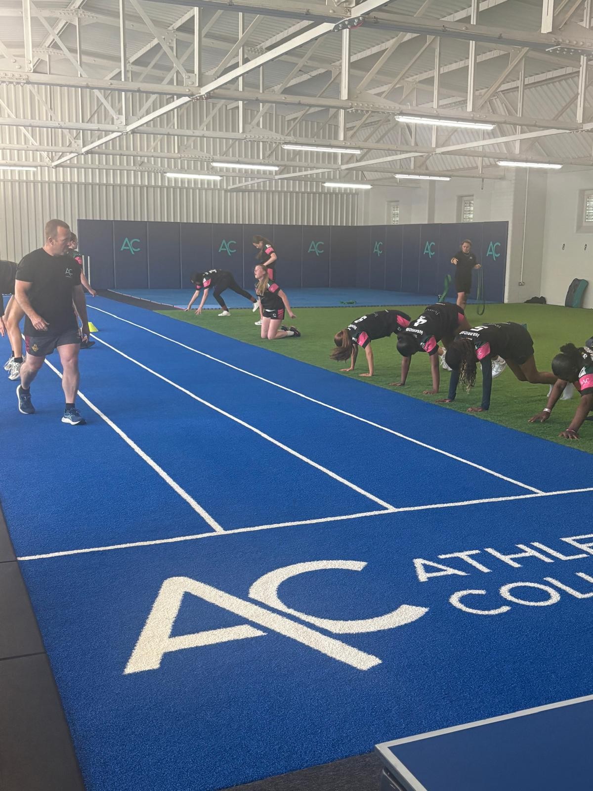 Youth athletes training at Athletes Collective indoor facility in Milnsbridge